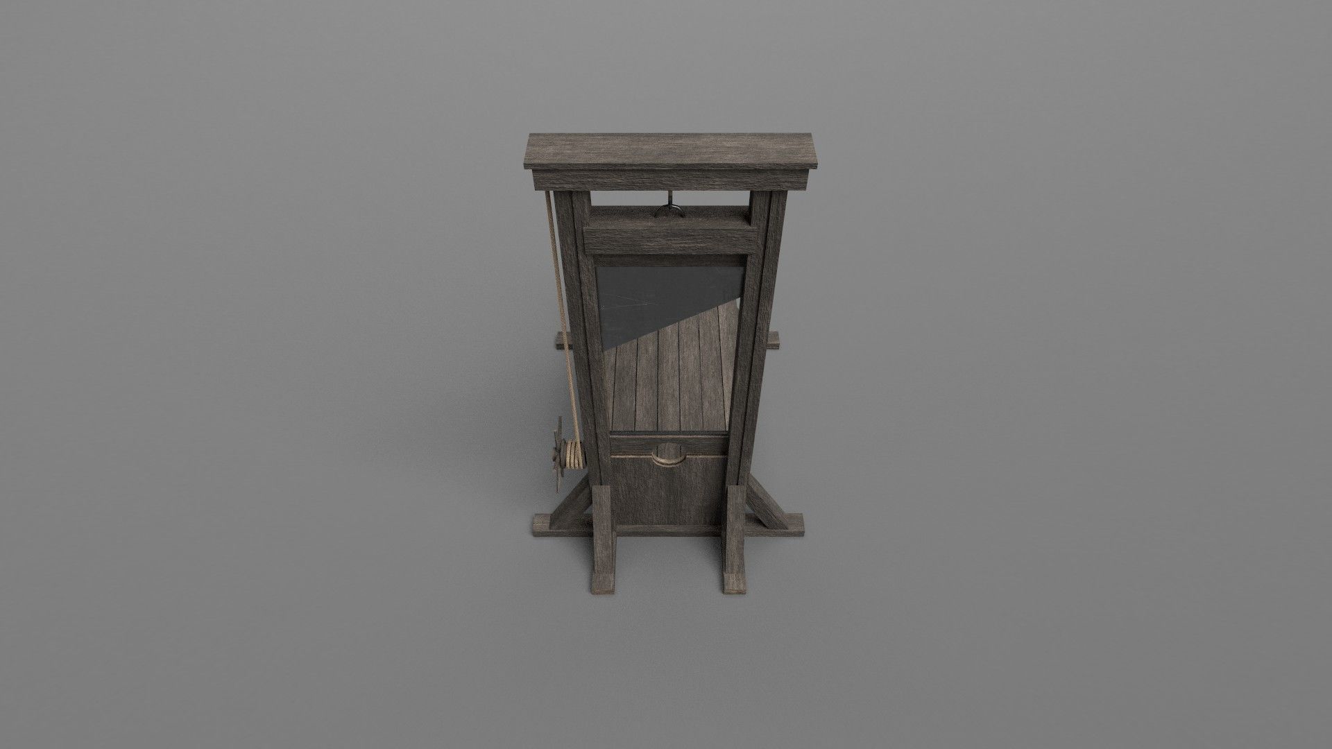 Guillotine PBR Low-poly 3D model_6