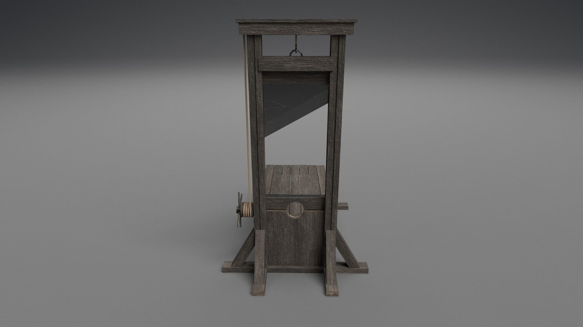 Guillotine PBR Low-poly 3D model_1