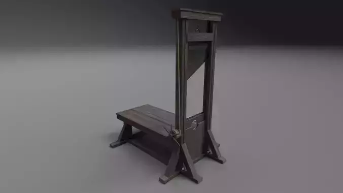 Guillotine PBR Low-poly 3D model