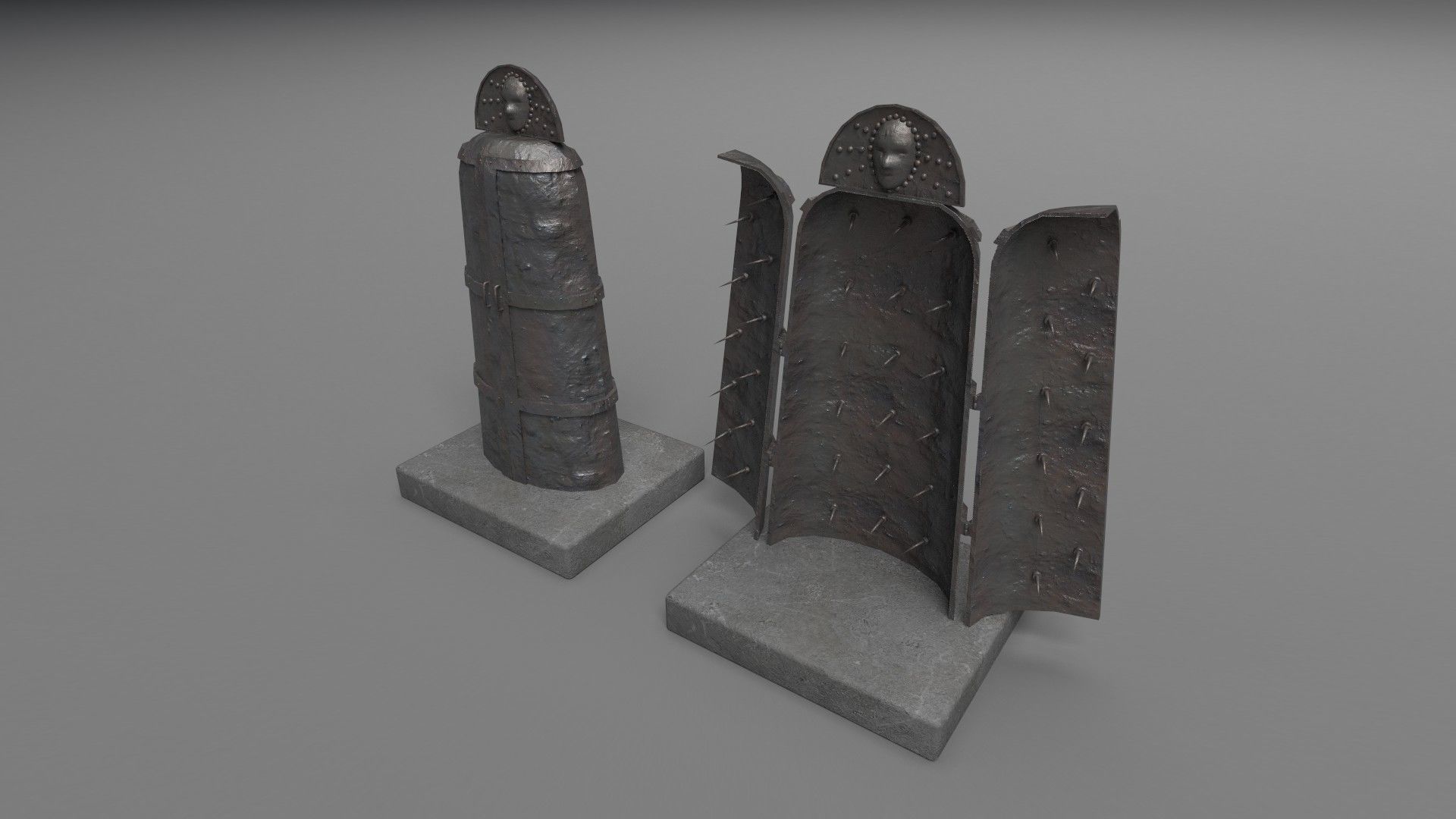 Iron maiden PBR Low-poly 3D model_2