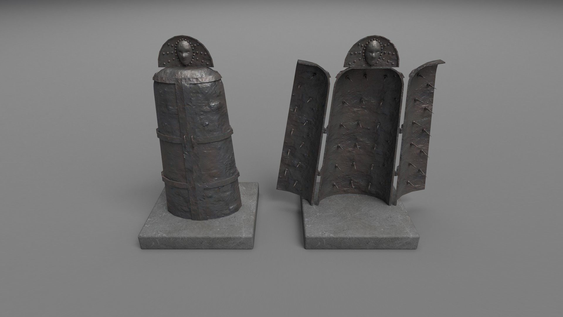 Iron maiden PBR Low-poly 3D model_1