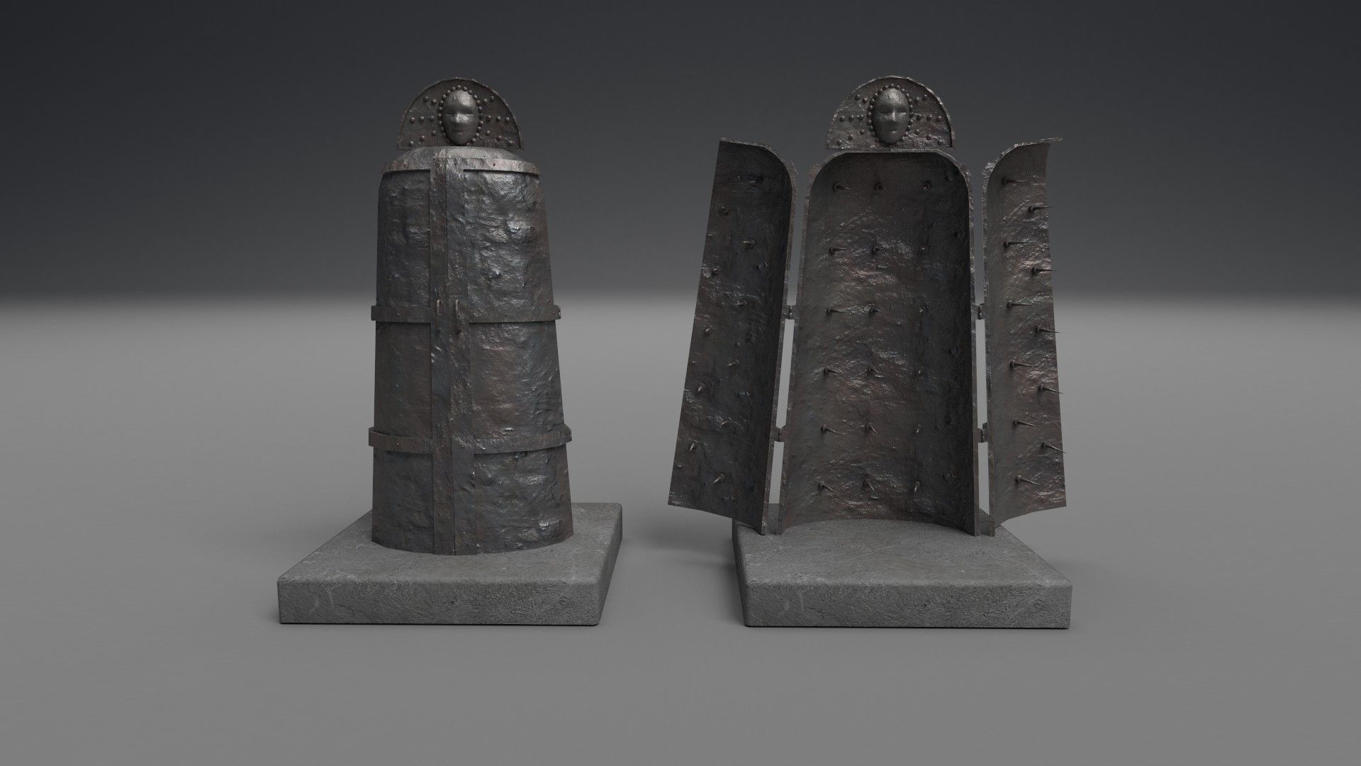 Iron maiden PBR Low-poly 3D model_7