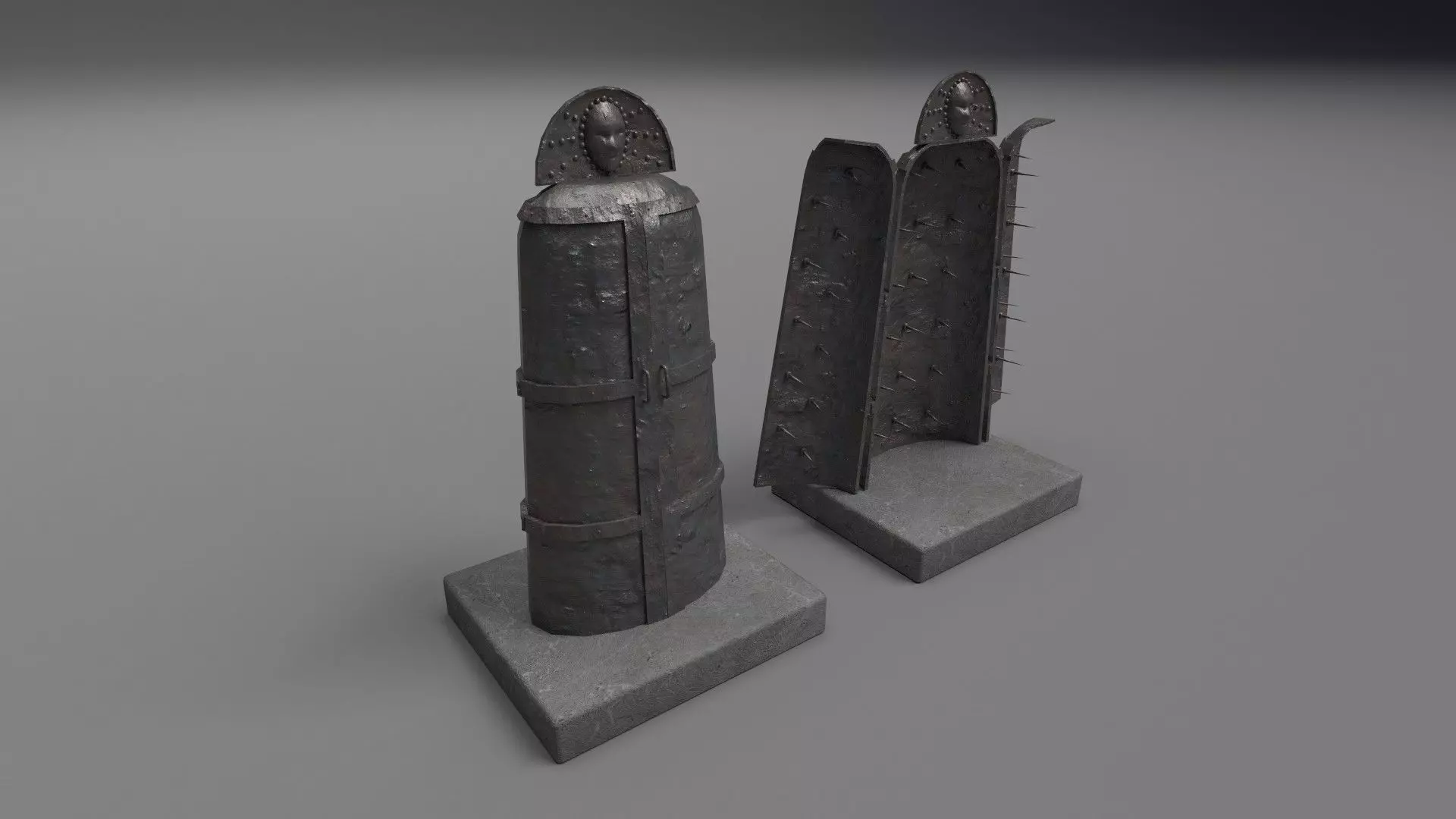 Iron maiden PBR Low-poly 3D model_0