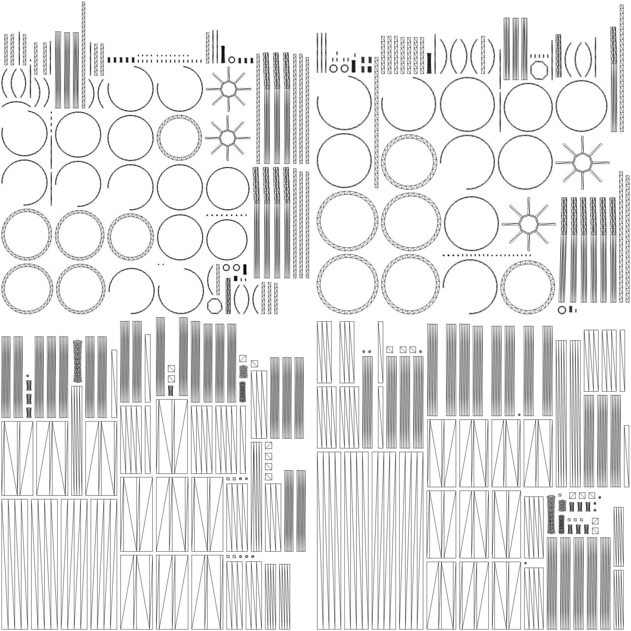 Medieval cages PBR Low-poly 3D model_10