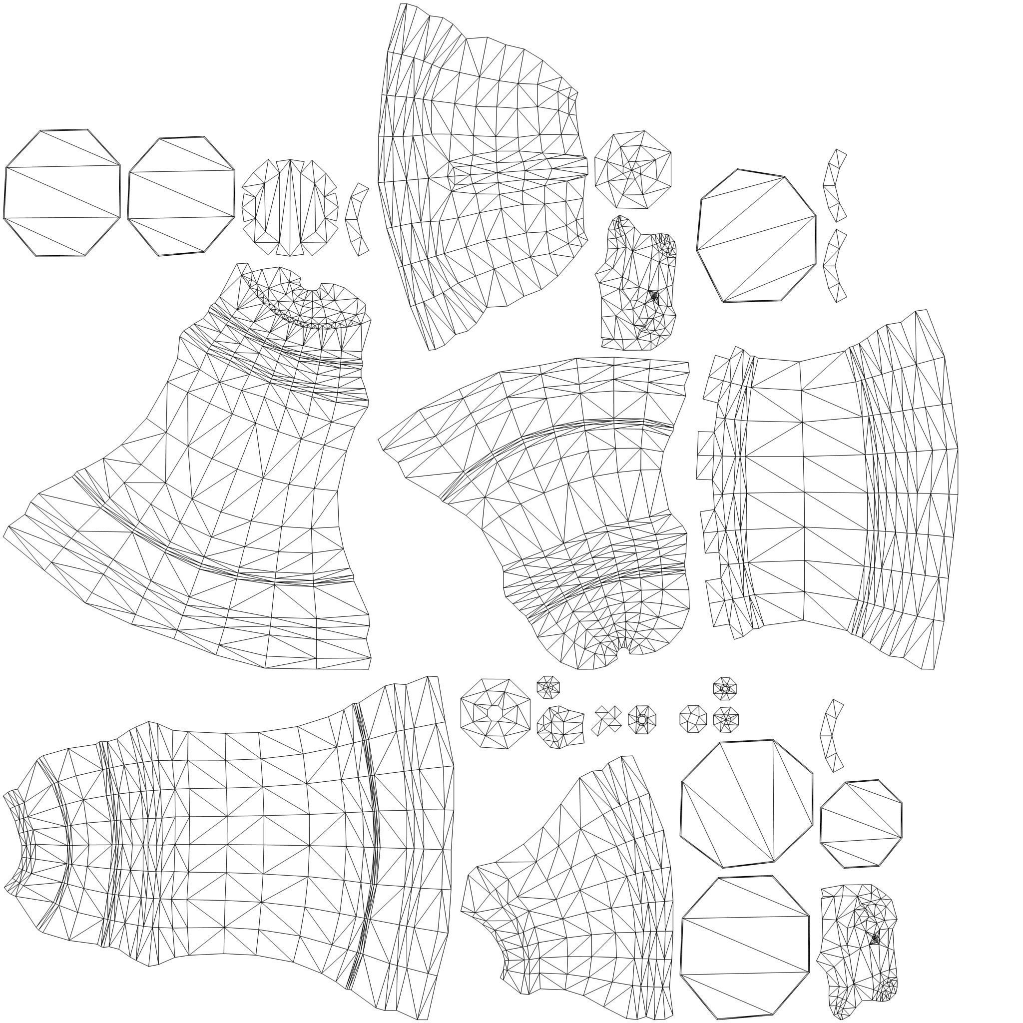 Chess set PBR table and stools 3D model_11