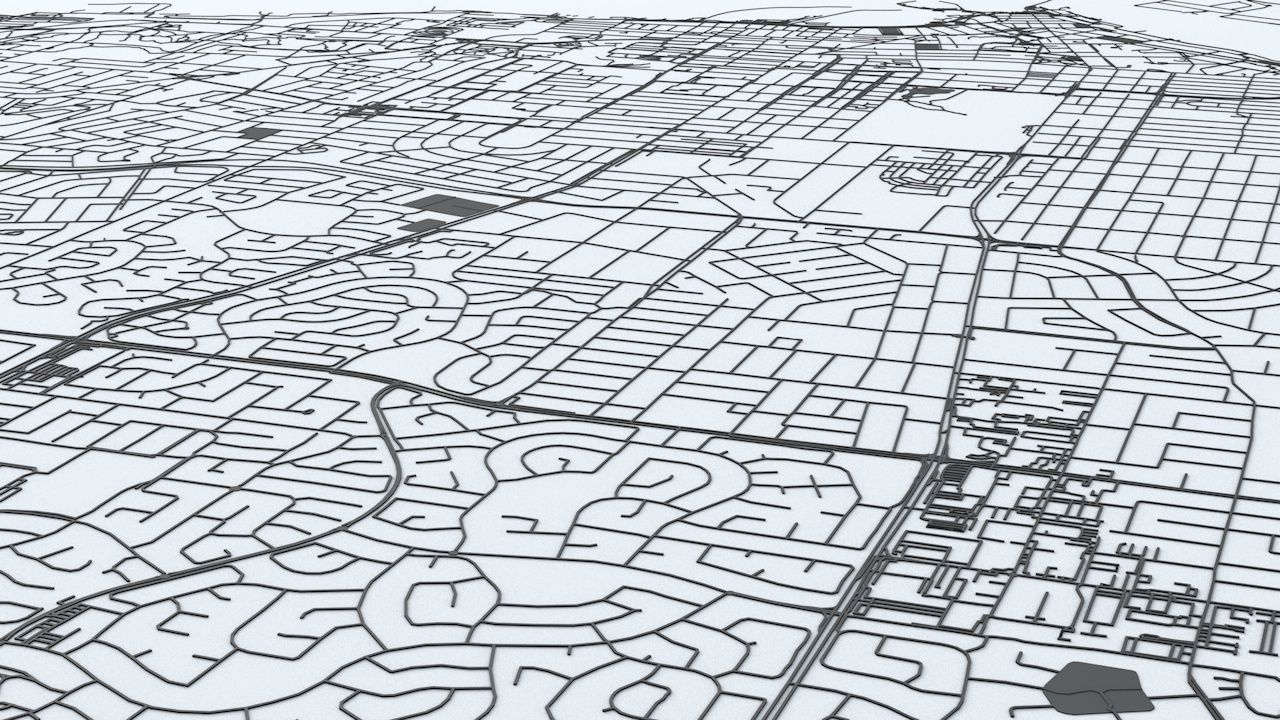 Perth Road Network and Streets 3D model_4