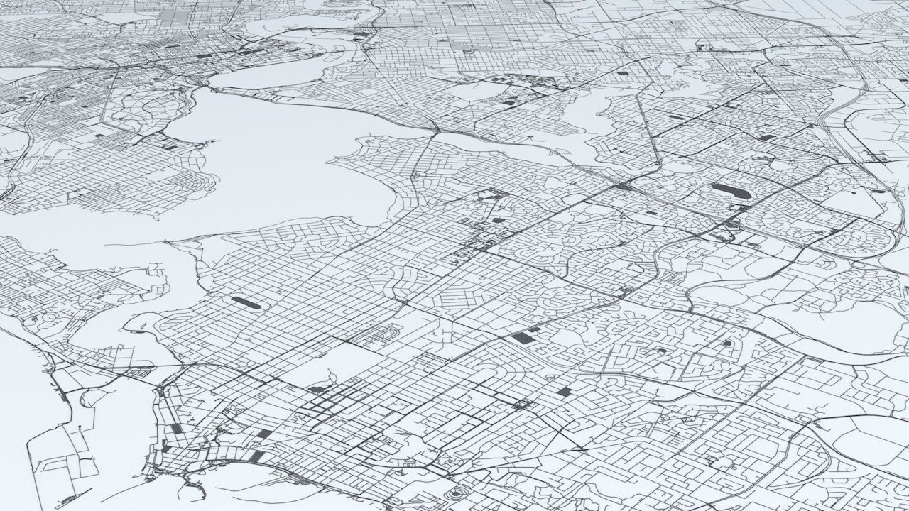 Perth Road Network and Streets 3D model_2