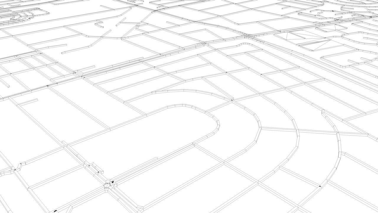 Perth Road Network and Streets 3D model_10