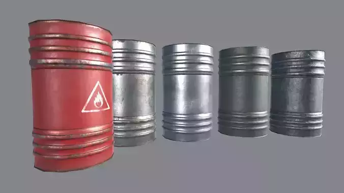 Barrels Collection PBR set of metal