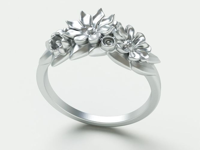 Ringmodel127- Flowering 3D print model