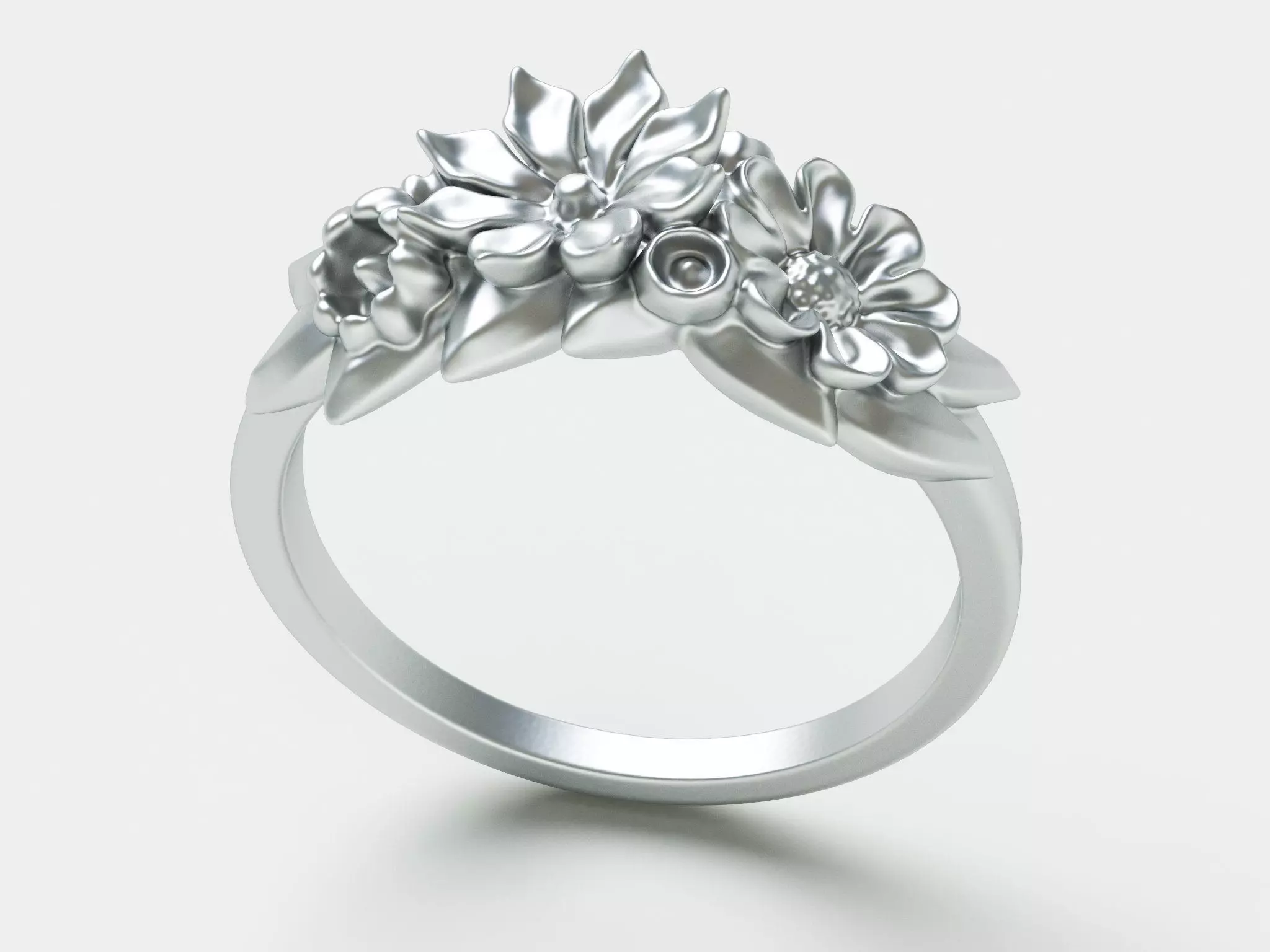 Ringmodel127- Flowering 3D print model_0