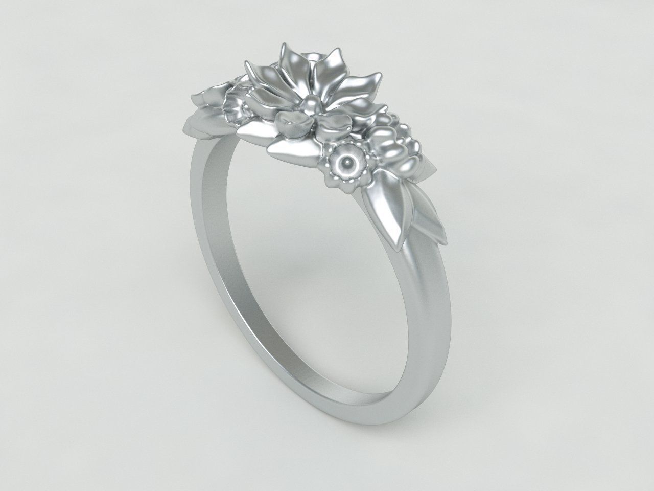 Ringmodel127- Flowering 3D print model_7