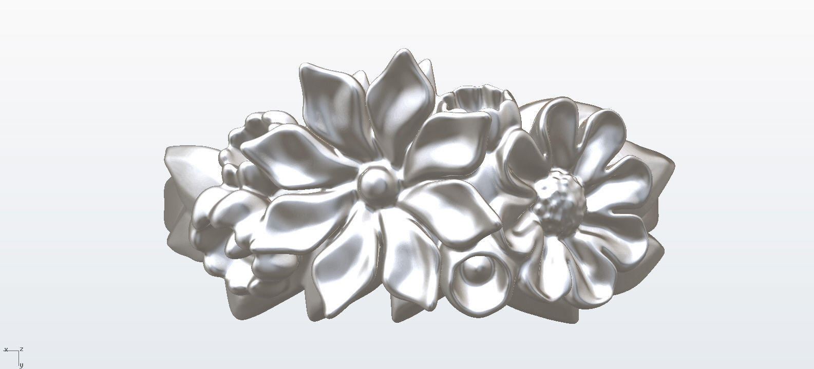 Ringmodel127- Flowering 3D print model_6