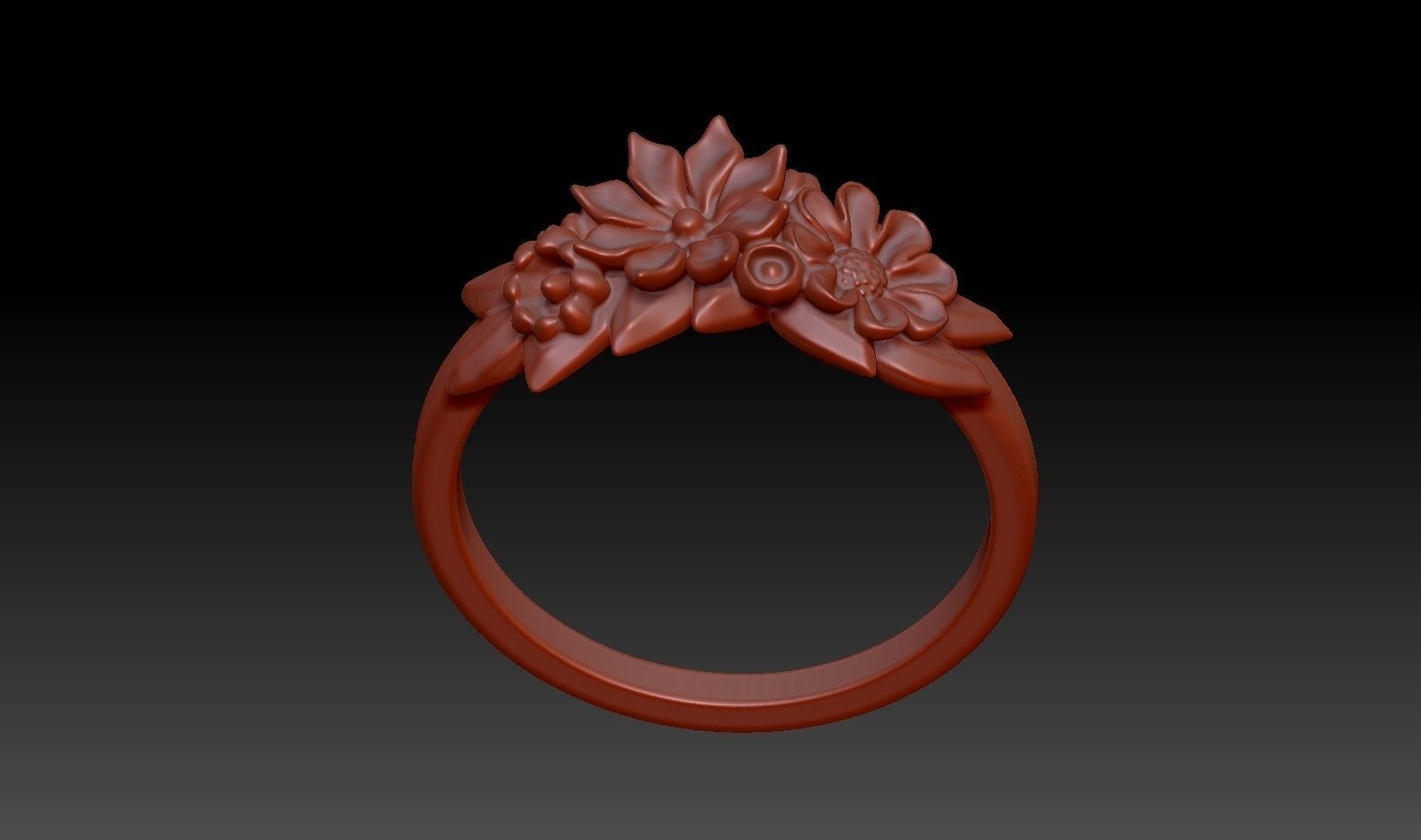 Ringmodel127- Flowering 3D print model_8