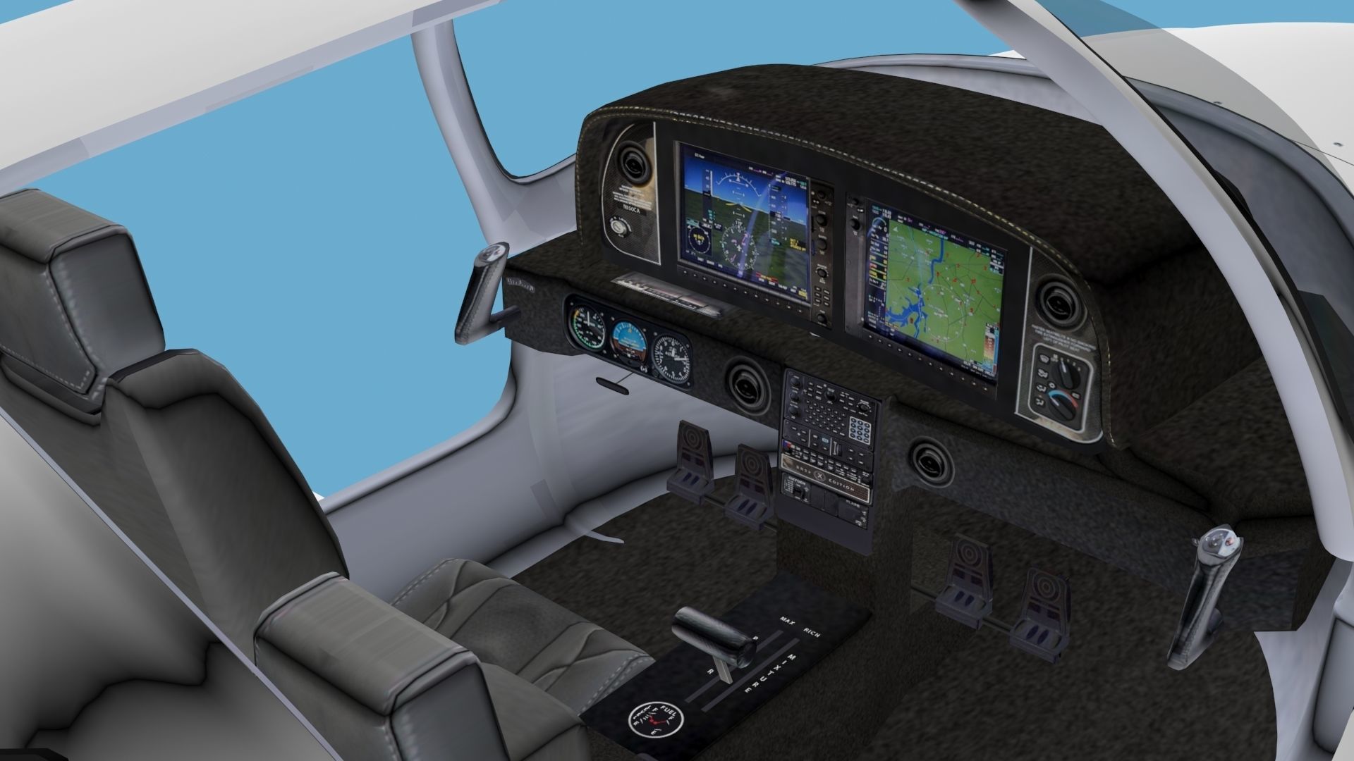 Cirrus Sr-22 airplane high detailed 3D model_10