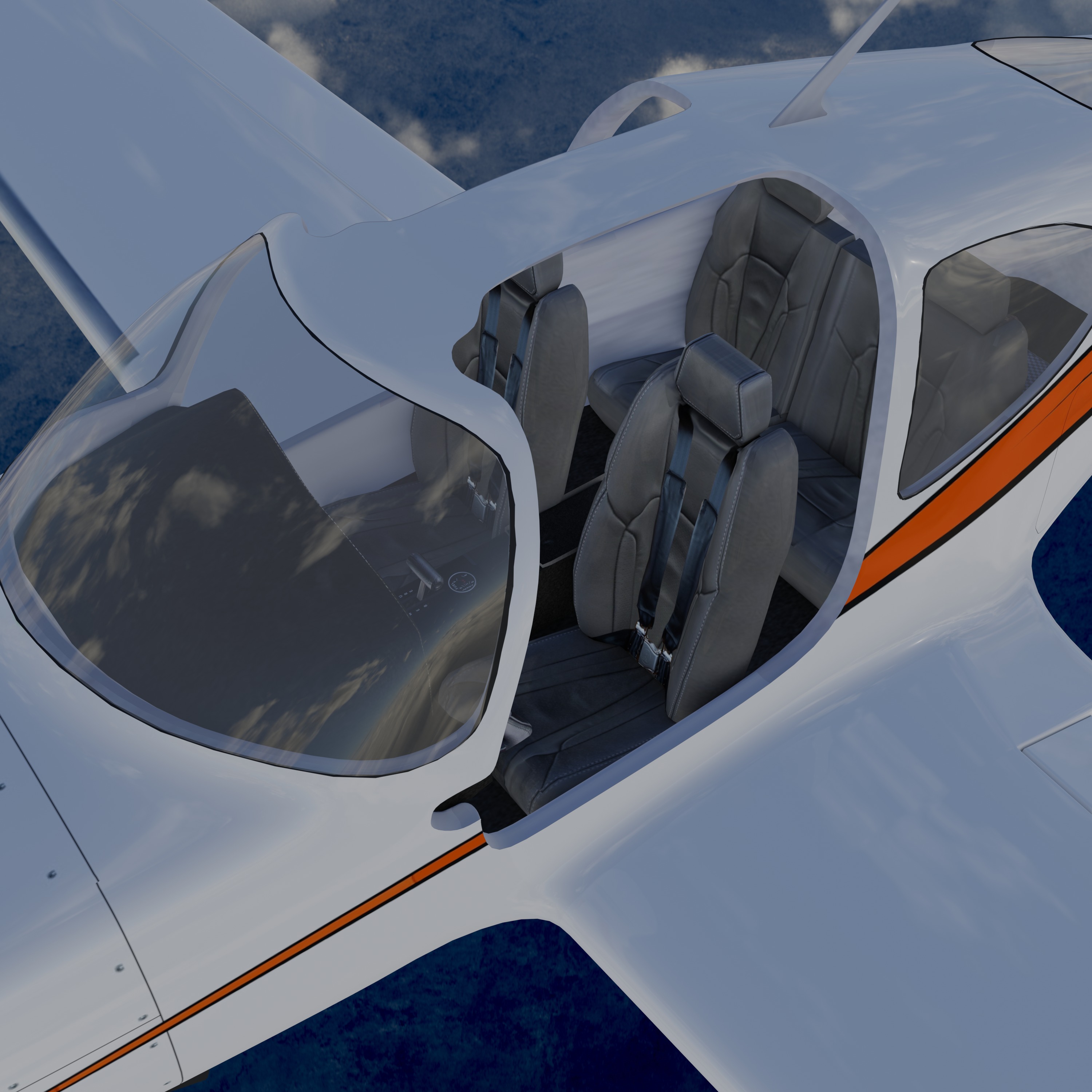 Cirrus Sr-22 airplane high detailed 3D model_3