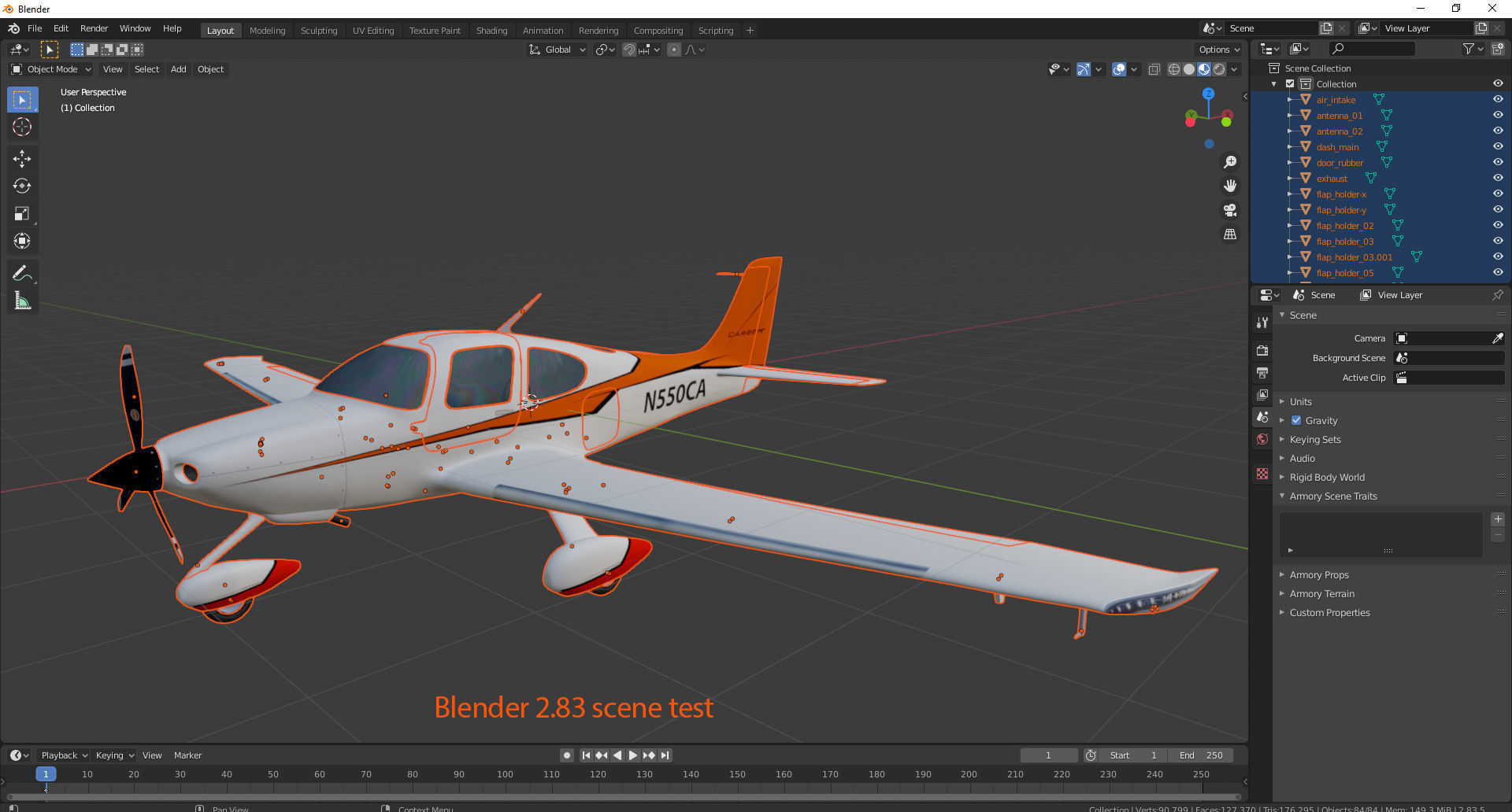 Cirrus Sr-22 airplane high detailed 3D model_14