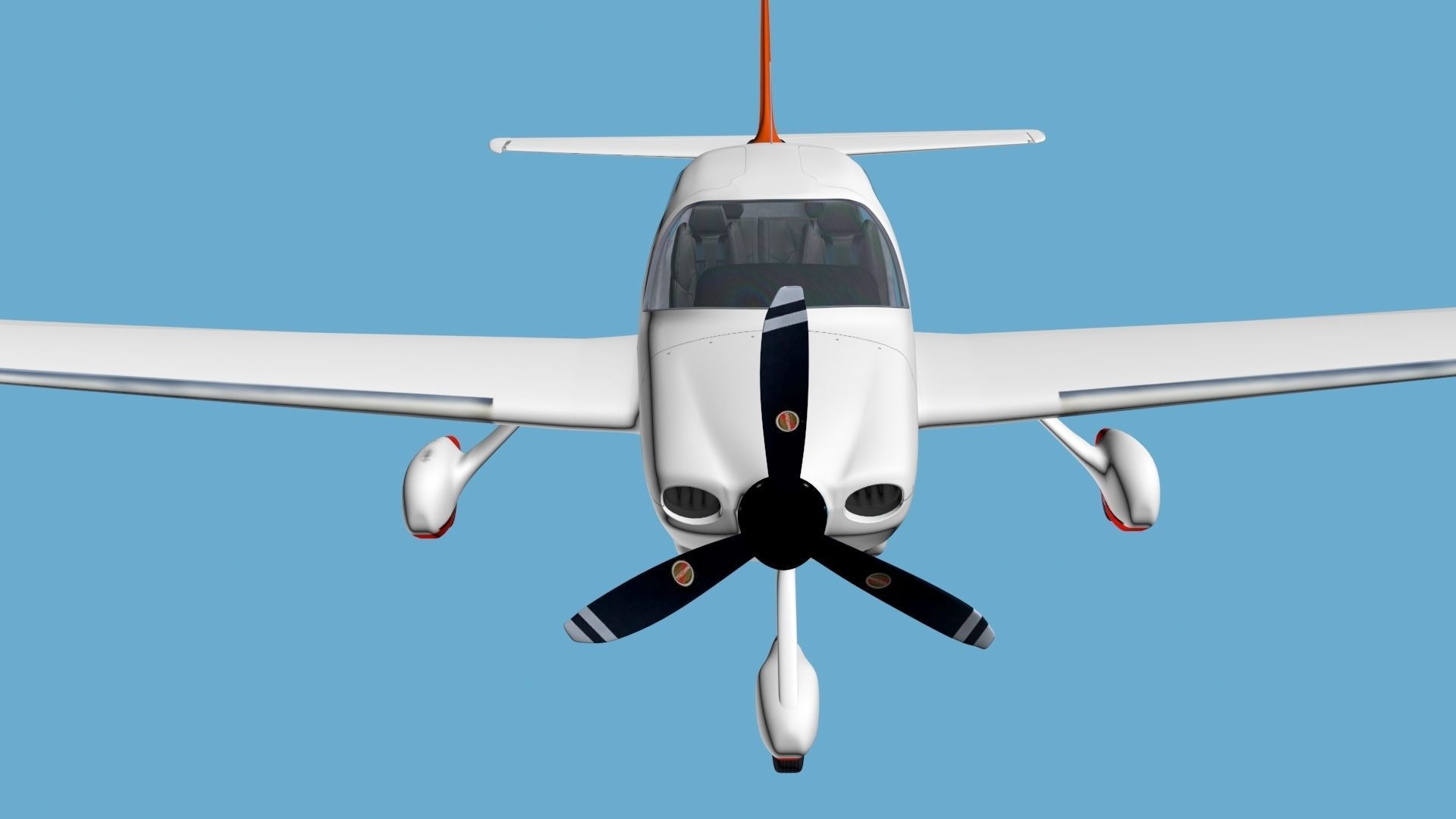 Cirrus Sr-22 airplane high detailed 3D model_12
