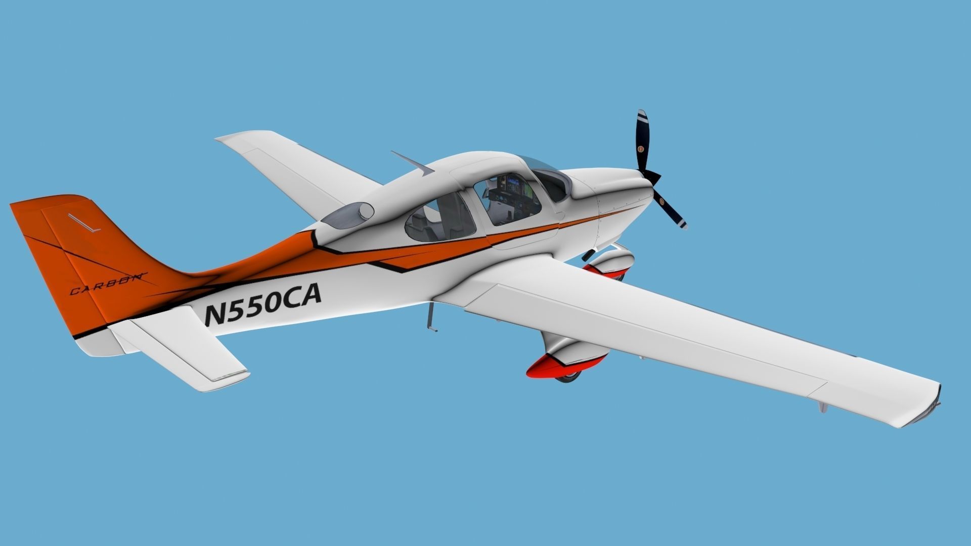 Cirrus Sr-22 airplane high detailed 3D model_11