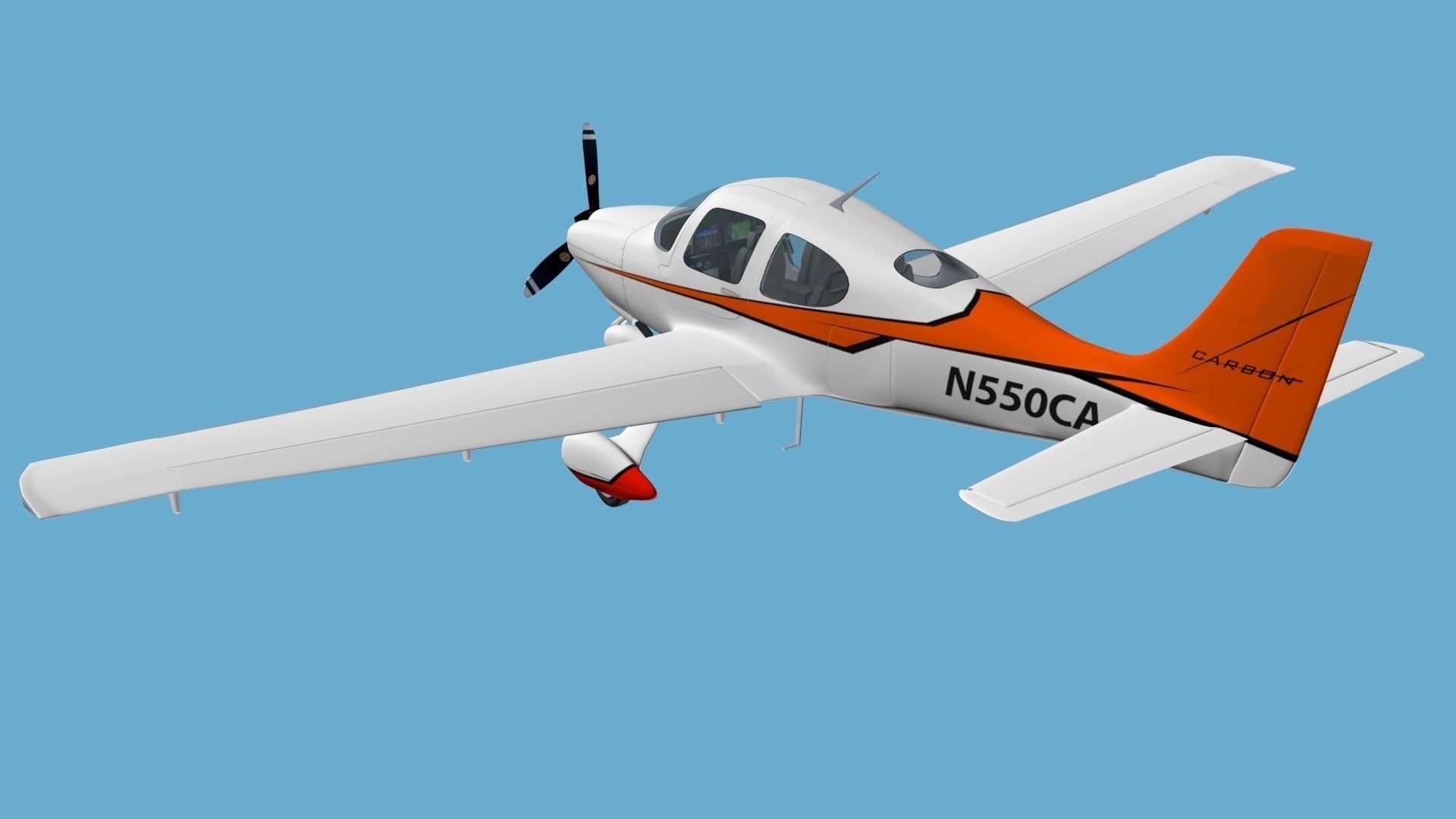 Cirrus Sr-22 airplane high detailed 3D model_6