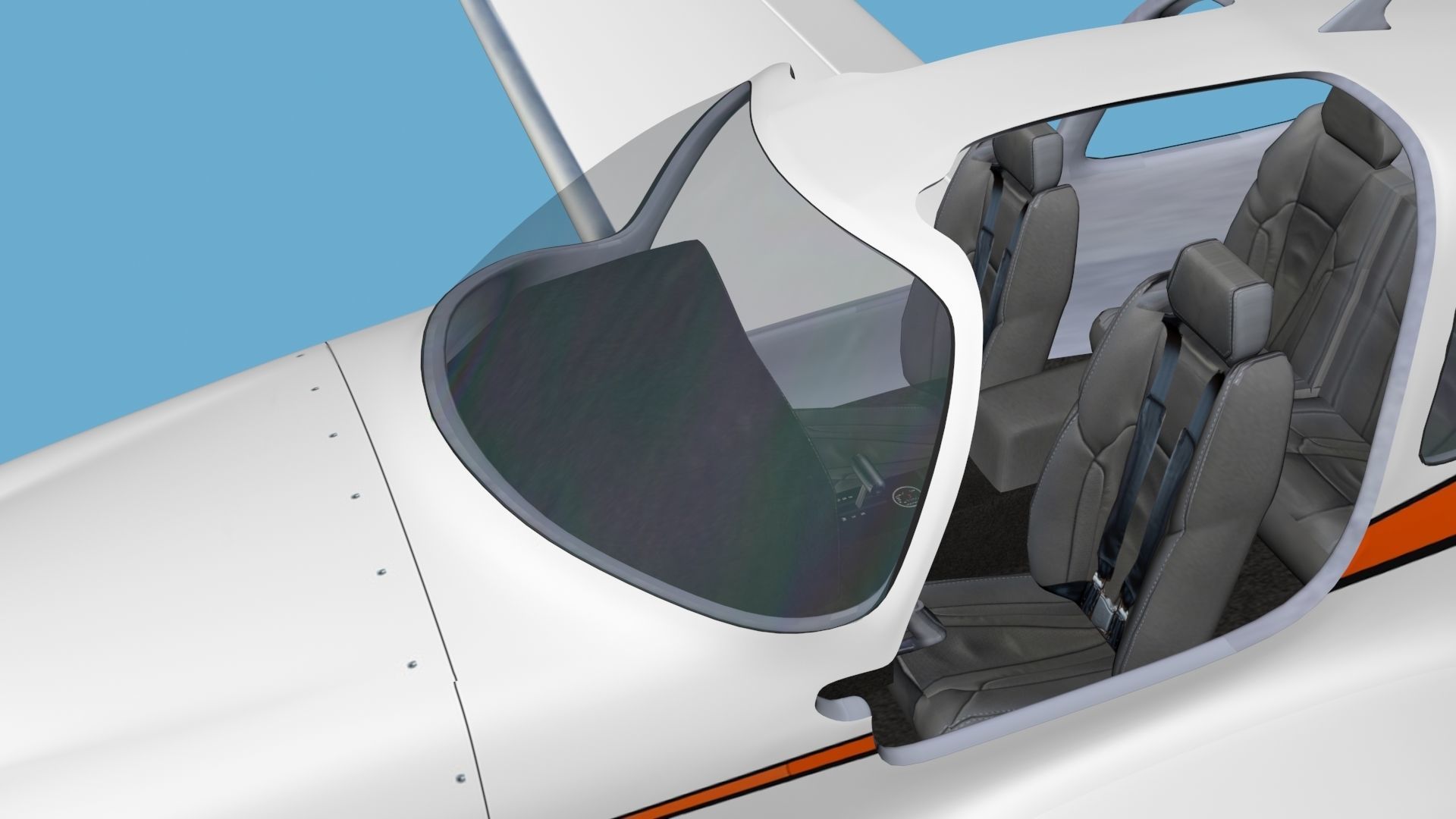Cirrus Sr-22 airplane high detailed 3D model_8