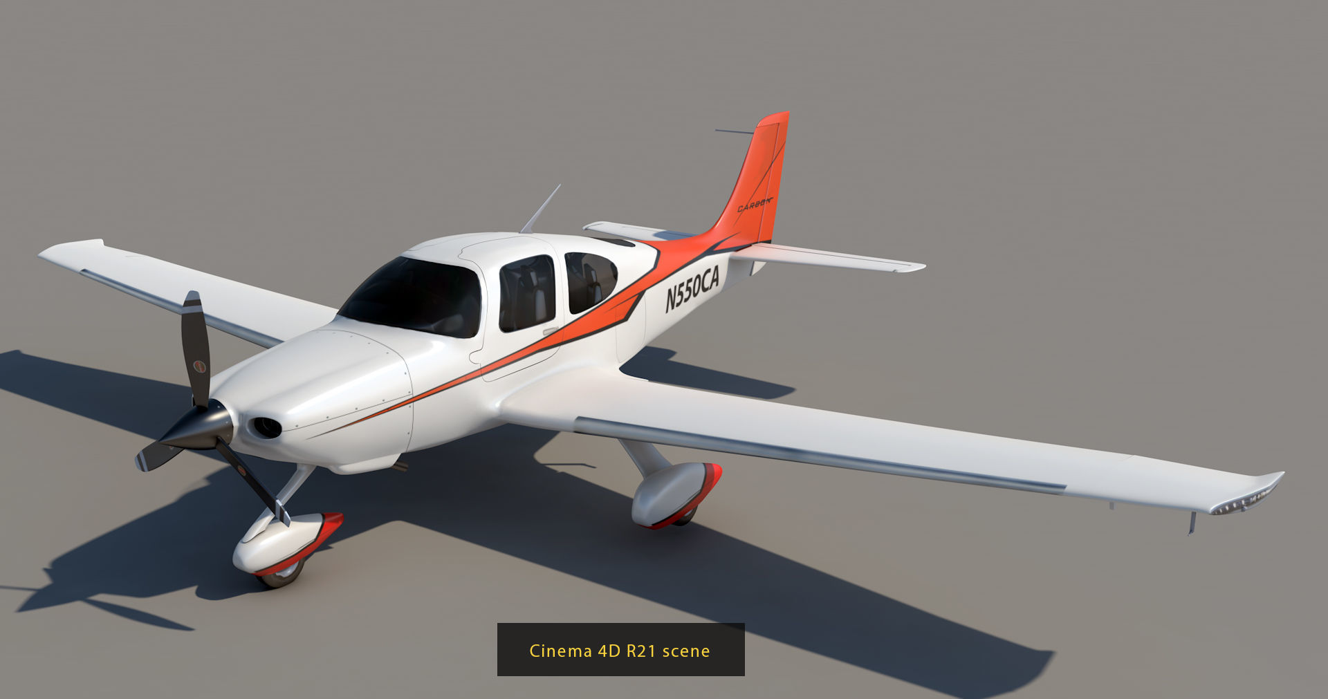 Cirrus Sr-22 airplane high detailed 3D model_15