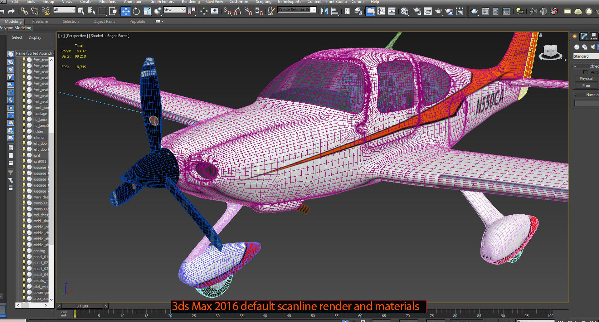 Cirrus Sr-22 airplane high detailed 3D model_13