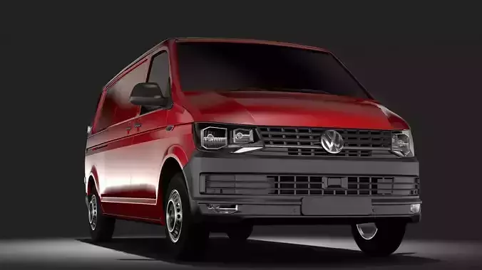 Volkswagen Transporter Van L2H1 T6 2017 3D model
