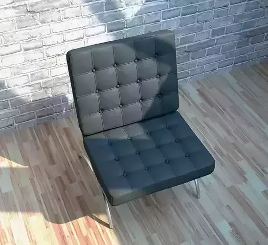 chair leather with chrome legs