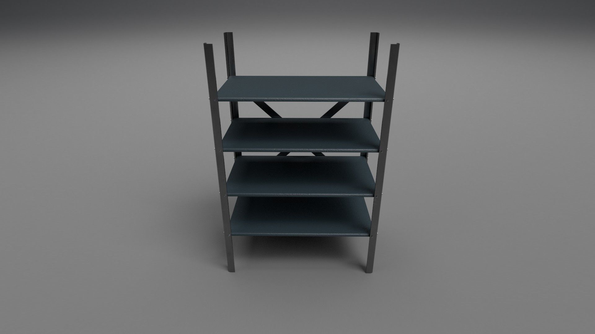 Low poly rack shelving unit Low-poly 3D model_1