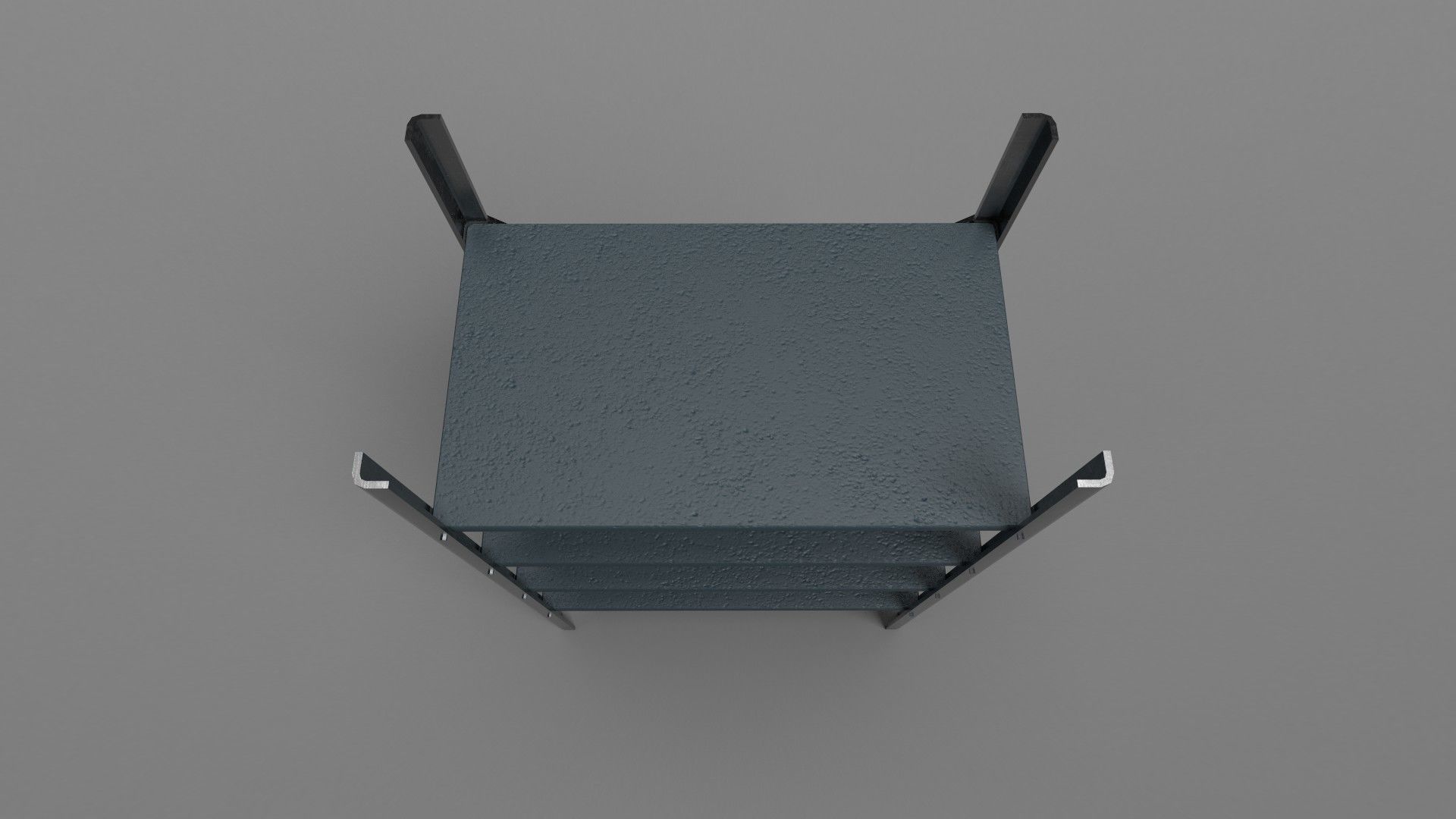 Low poly rack shelving unit Low-poly 3D model_6