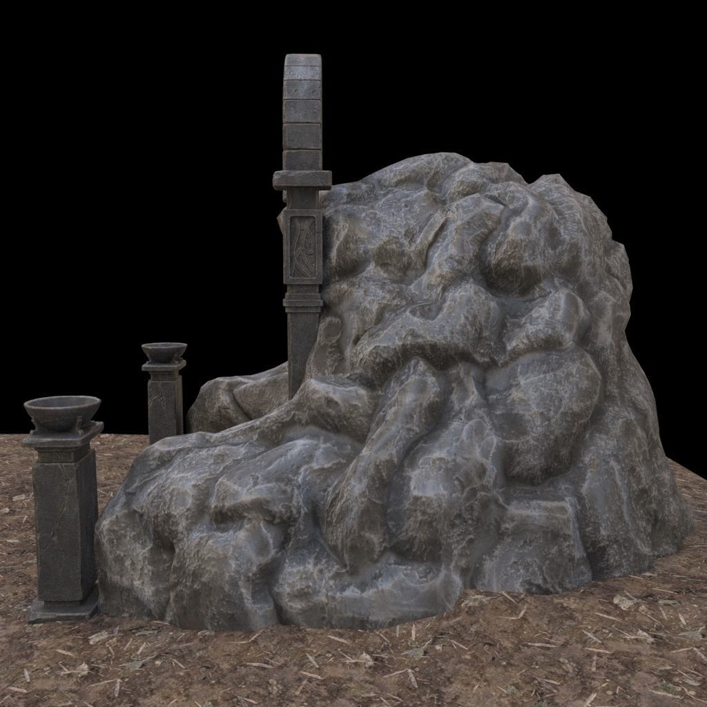 Cave-Entrance entrance to cave 3D model_2