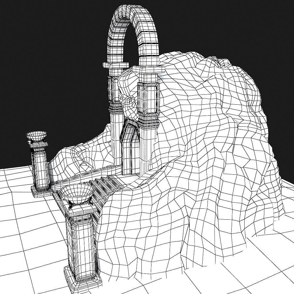 Cave-Entrance entrance to cave 3D model_9