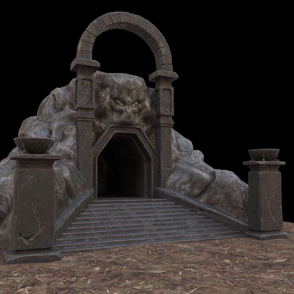 Cave-Entrance entrance to cave 3D model_8