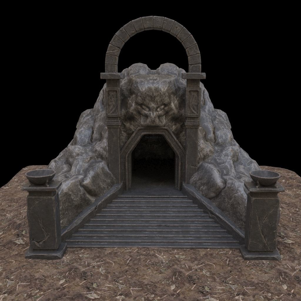 Cave-Entrance entrance to cave 3D model_7