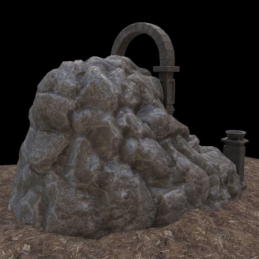 Cave-Entrance entrance to cave 3D model_1