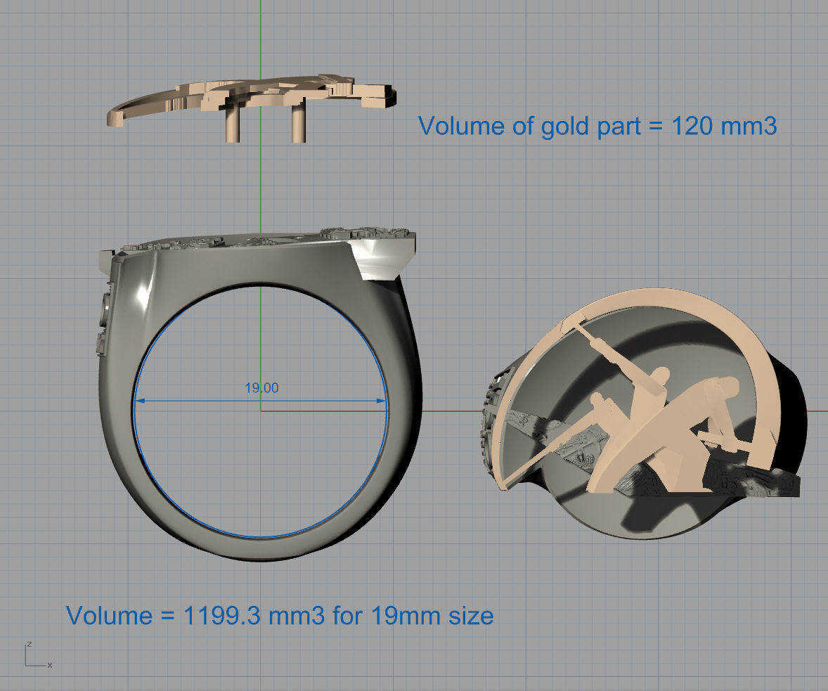 Hammers ring - 100 -  original 3D print model_11