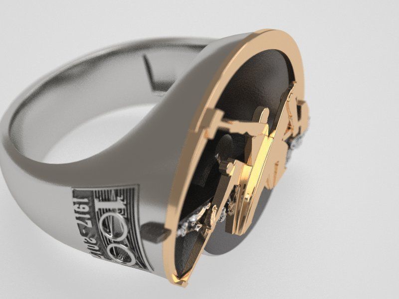 Hammers ring - 100 -  original 3D print model_7