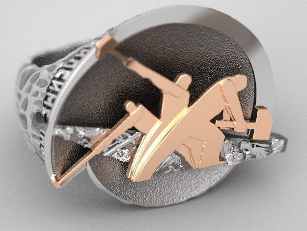 Hammers ring - 100 -  original 3D print model_8