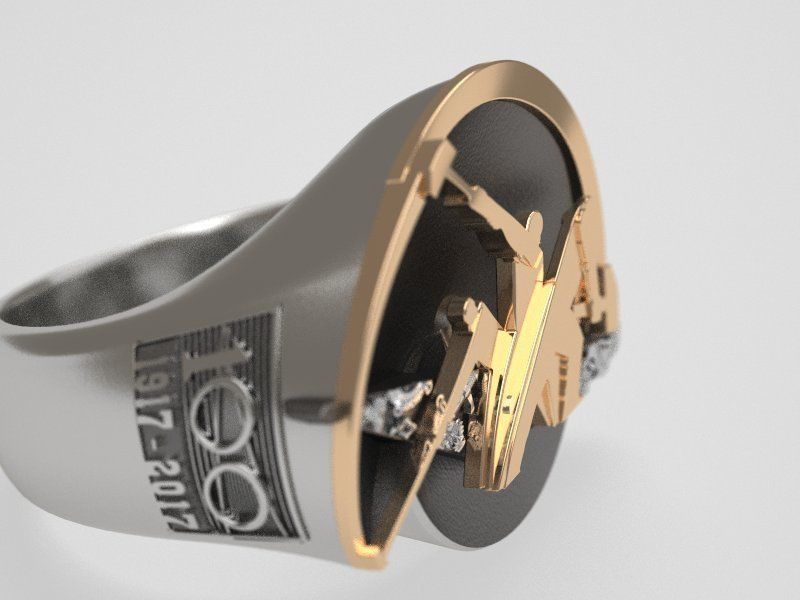 Hammers ring - 100 -  original 3D print model_3