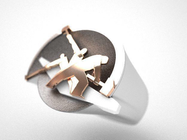 Hammers ring - 100 -  original 3D print model_9