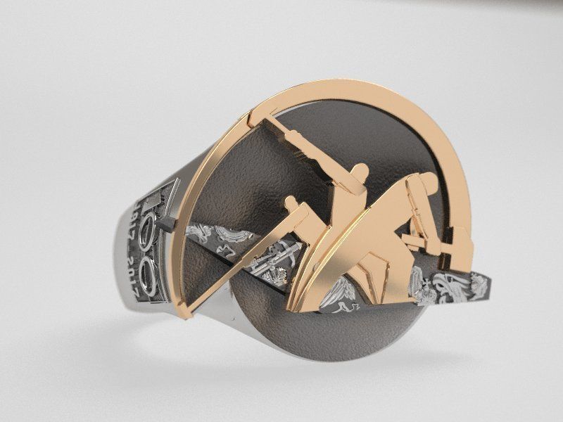 Hammers ring - 100 -  original 3D print model_4