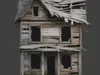 3D model Weathered Abandoned Two-Story Wooden House 3D Model VR / AR ...