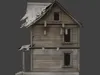 3D model Weathered Abandoned Two-Story Wooden House 3D Model VR / AR ...
