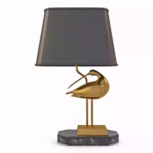 Table lamp with a bird