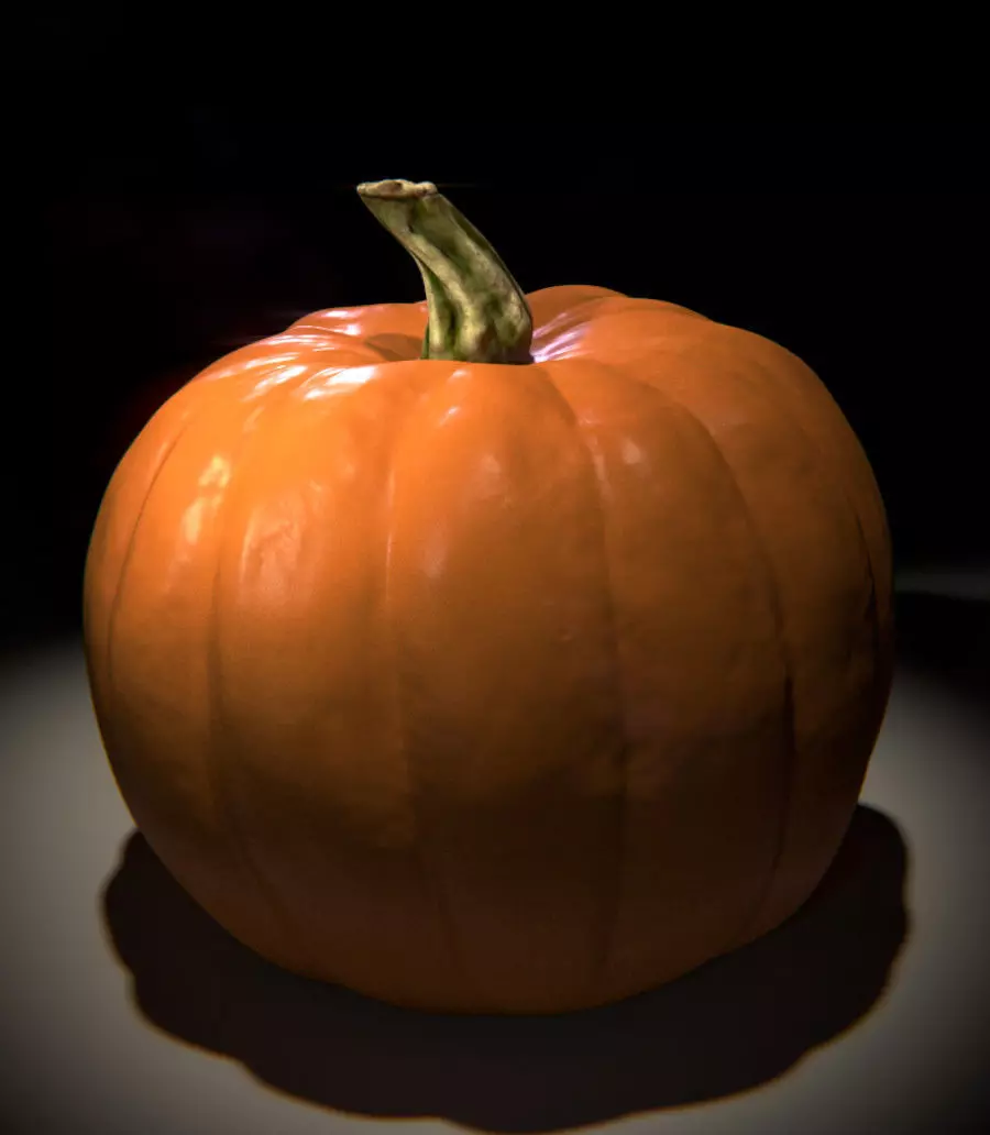 Simple Realistic Pumpkin Free 3D model_0