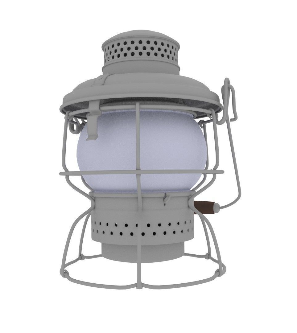 Antique Kerosene Lantern 3D model_4