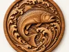 Jumping Fish CNC Bas Relief STL Trout River Wood Wall Art 3D model 3D ...