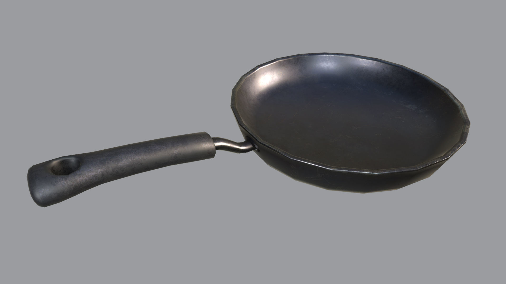 Kitchen Pans PBR Low-poly 3D model_4