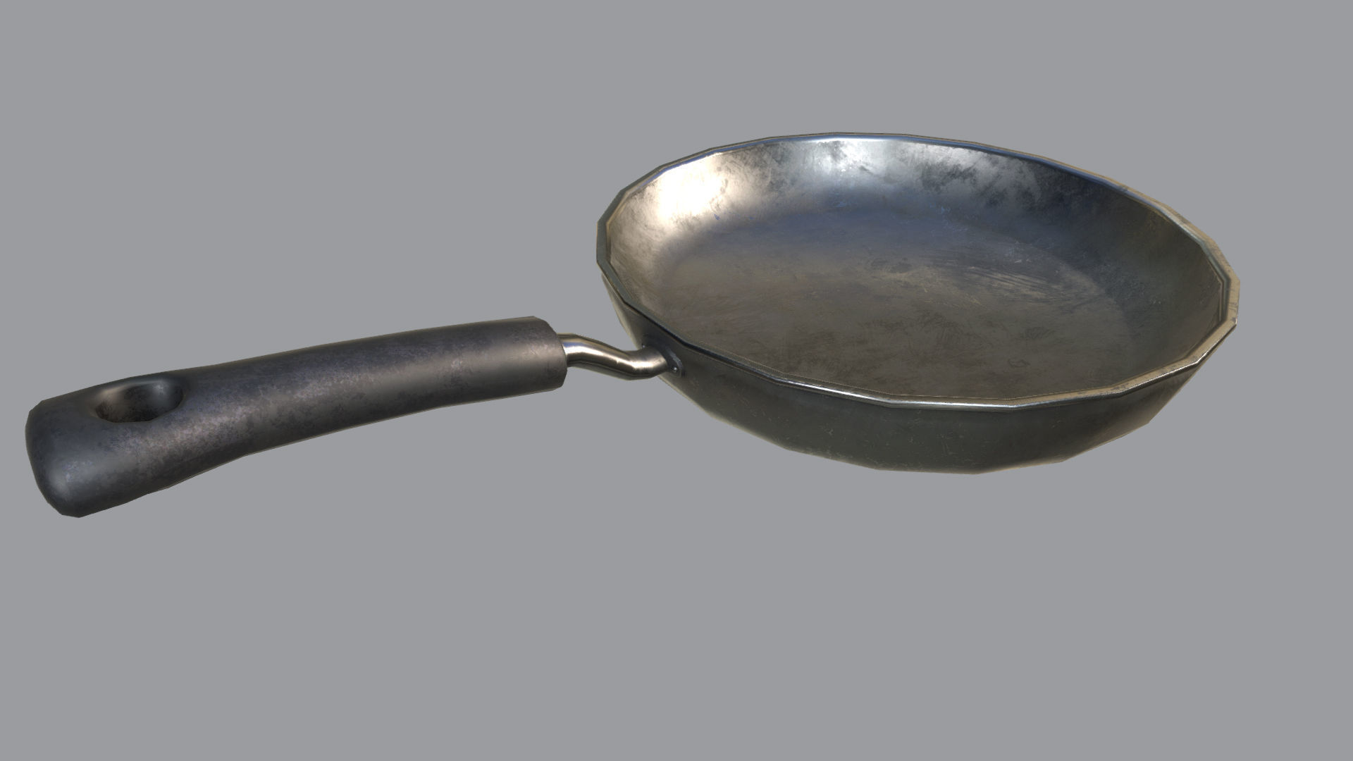 Kitchen Pans PBR Low-poly 3D model_1